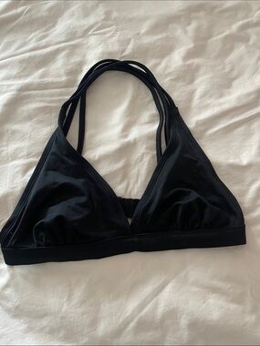Joe Fresh Black Strappy Triangle Bikini Top